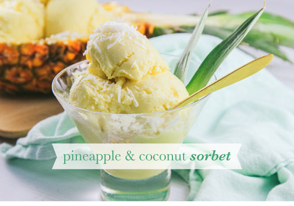 Enjoy Chilly Tropical Flavors in Our Pineapple-Coconut Sorbet