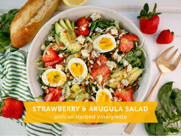 Strawberry Arugula Salad! Perfect for Summer!