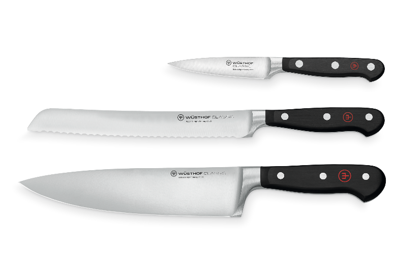 Wusthof Classic 3pc Starter Set with 8" Bread Knife
