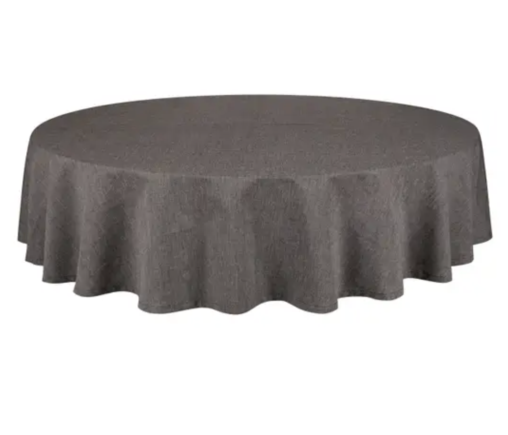 KAF Chambray Tablecloth - Black Round 70"