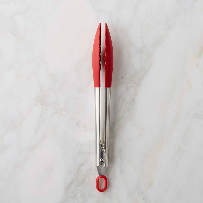 Cuisipro Silicone Tongs, 9.5" Red