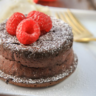 Chocolate Raspberry Molten Lava Cakes