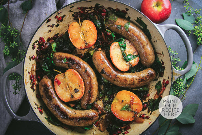 Pan-Seared Apples with Sausage & Fennel
