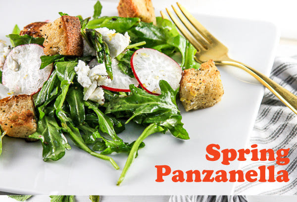 Spring! Bring it on now with our Spring Panzanella Salad
