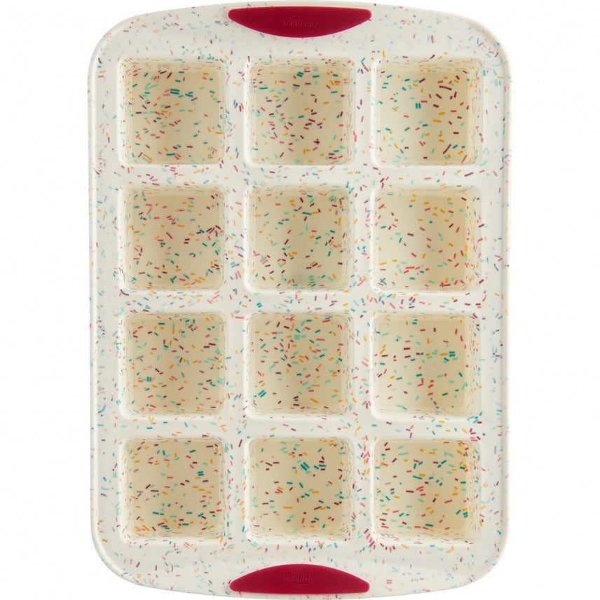 Structure Silicone Brownie Pan 12 count, Confetti