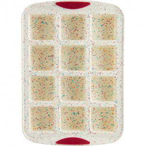 Structure Silicone Brownie Pan 12 count, Confetti