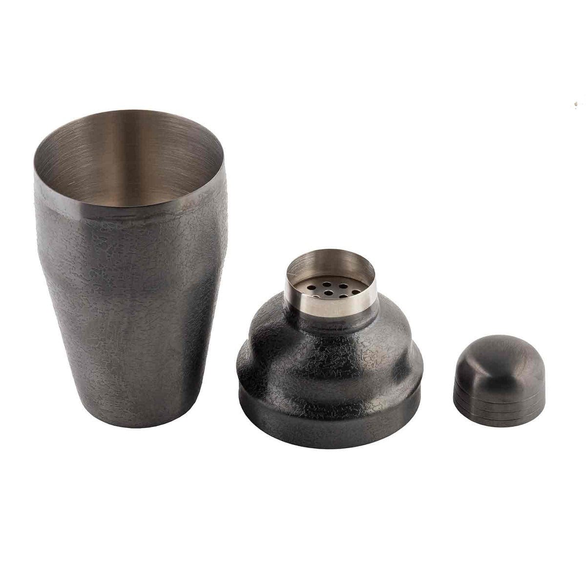 Barware 18 oz Cocktail Shaker - 3 Piece Set - Black