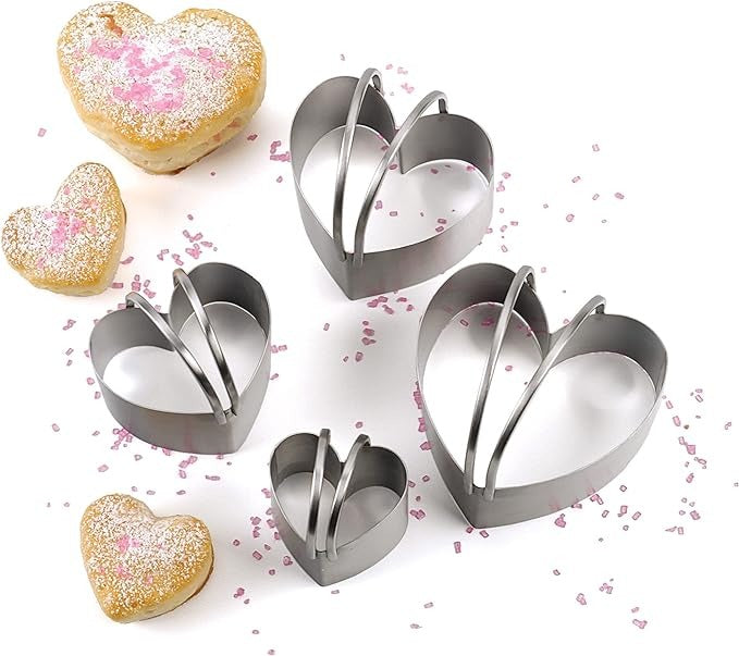 RSVP Biscuit Cutter Heart - Set of 4