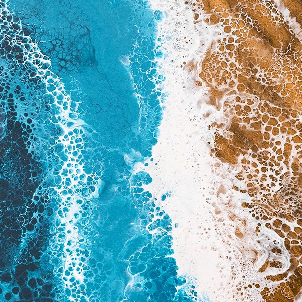 Tabletop 7x20 Acacia Surf Board - Ocean Vibes