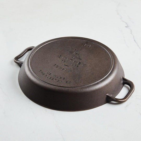Smithey Ironware Co. 14 Double-Handle Cast Iron Skillet, Pre