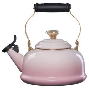 Le Creuset Whistling Kettle - Shell Pink with Gold Heart Knob