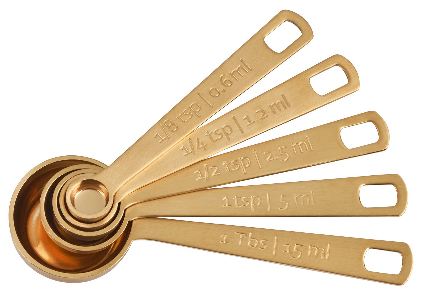 Le Creuset Measuring Spoons, Gold - Set of 5
