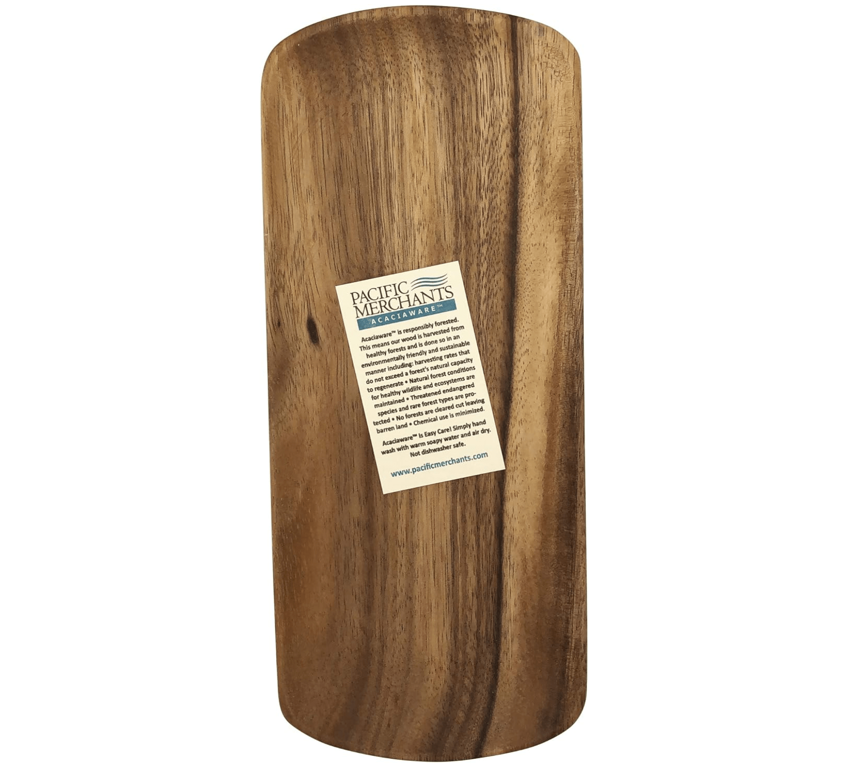 Tabletop Acacia Oval Charcuterie and Serving Tray, 12” x 5” x .75”