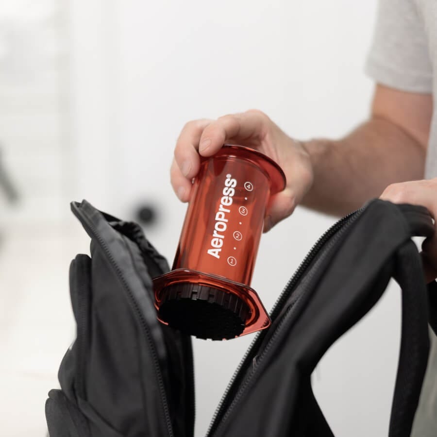 Coffee & Tea AeroPress Brew Technology - Clear Coffee Press - Red