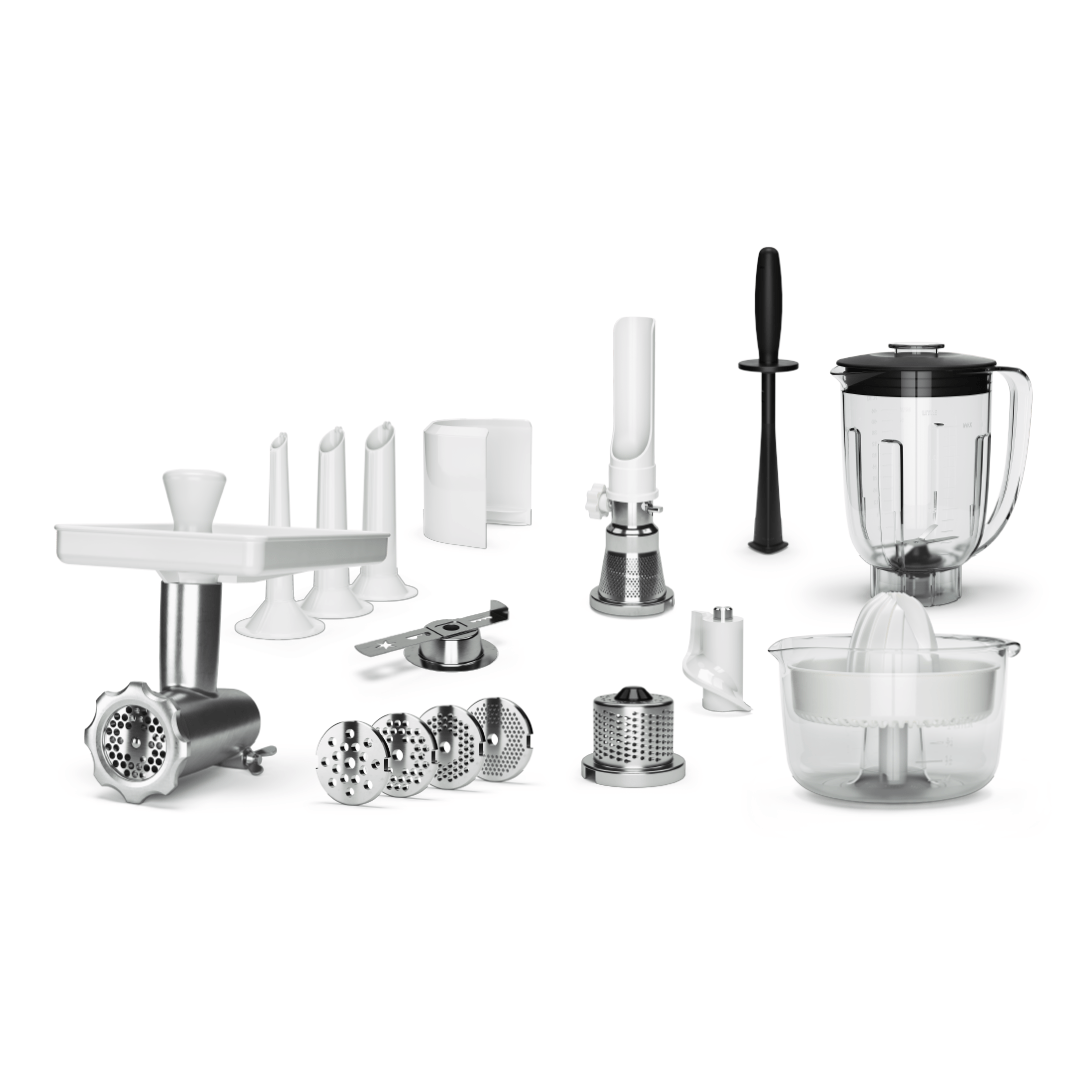 Electrical Appliances Ankarsrum Deluxe Package Add-On, Original Assistent Stand Mixer Attachment with Meat Mincer, Juicer and Blender