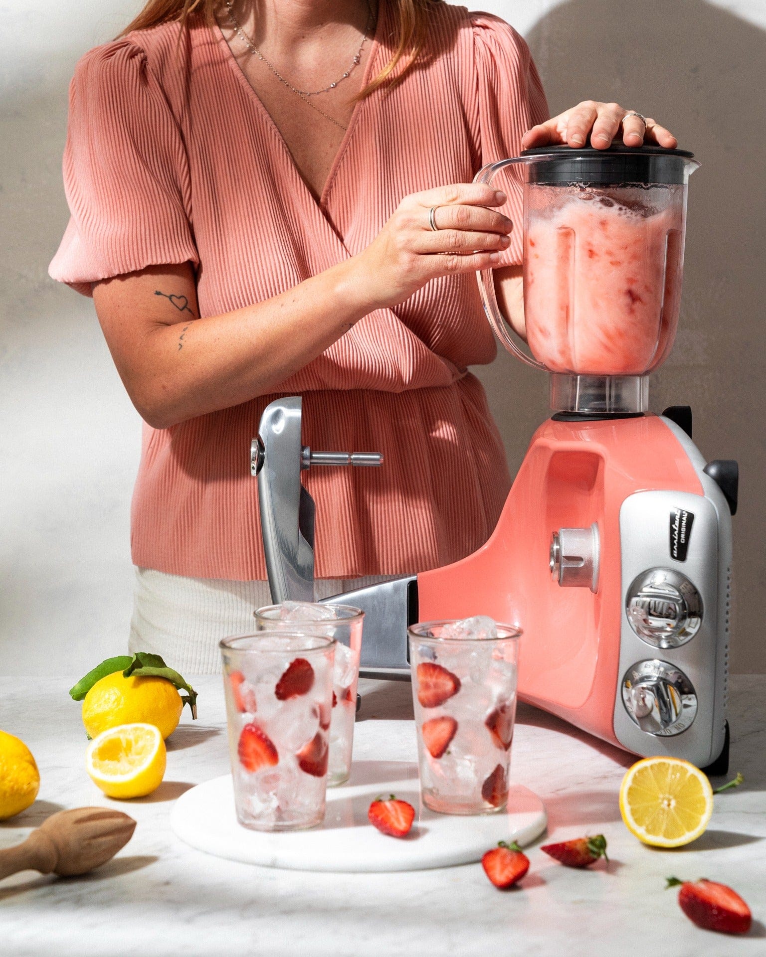 Electrical Appliances Ankarsrum Deluxe Package Add-On, Original Assistent Stand Mixer Attachment with Meat Mincer, Juicer and Blender