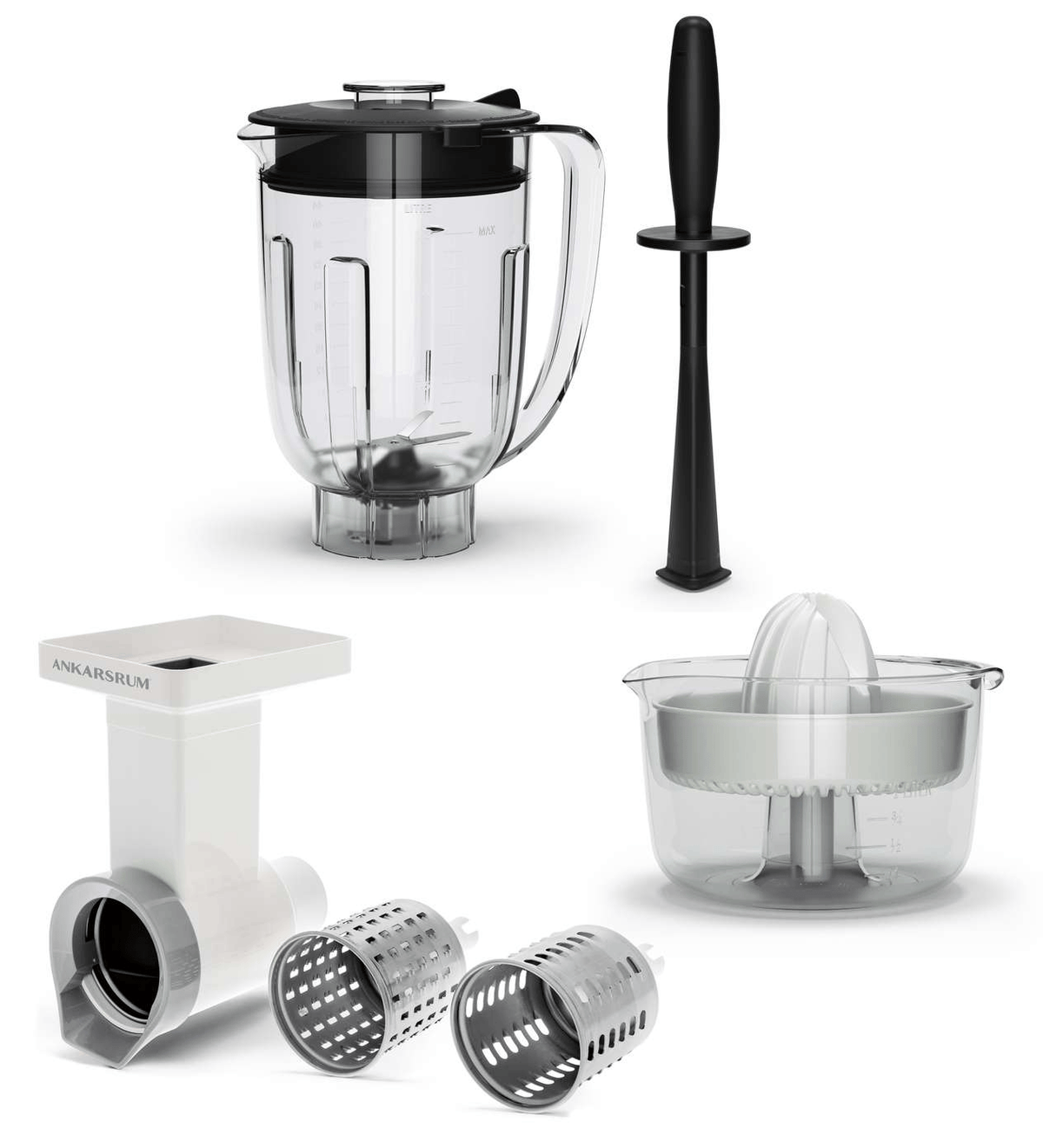 Electrical Appliances Ankarsrum GO GREEN Bundle Package - Citrus Press, Blender with Tamper, & Vegetable Cutter