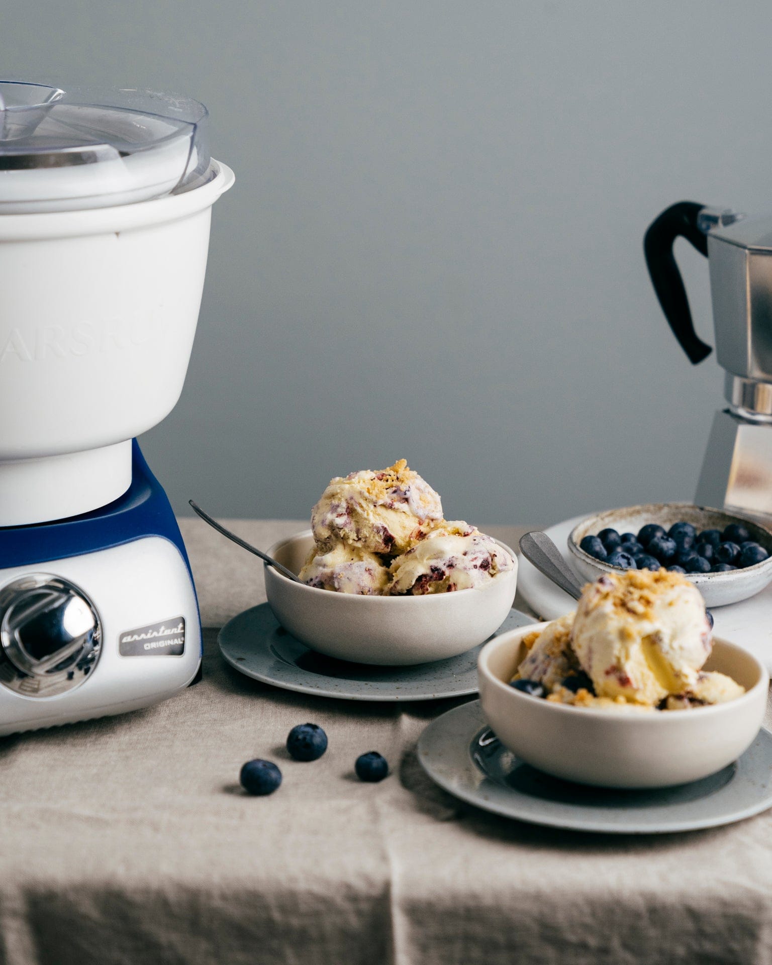Electrical Appliances Ankarsrum Ice Cream Maker with Spatula - Original Assistent Stand Mixer Attachment for AKM6230