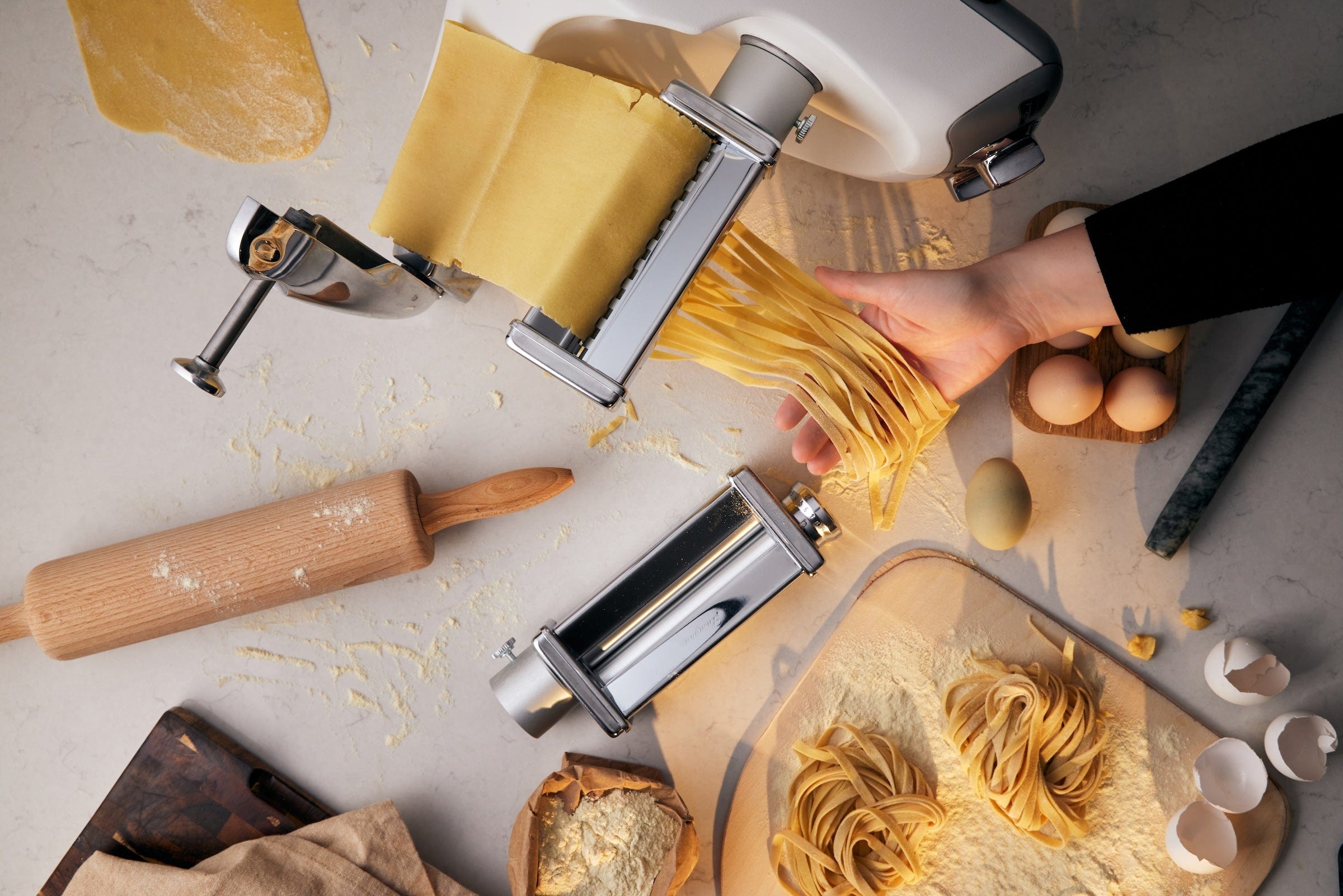 Electrical Appliances Ankarsrum Pasta Bundle (Lasagna Roller & Fettucine Cutter) - Original Assistent Stand Mixer Attachments for AKM6230