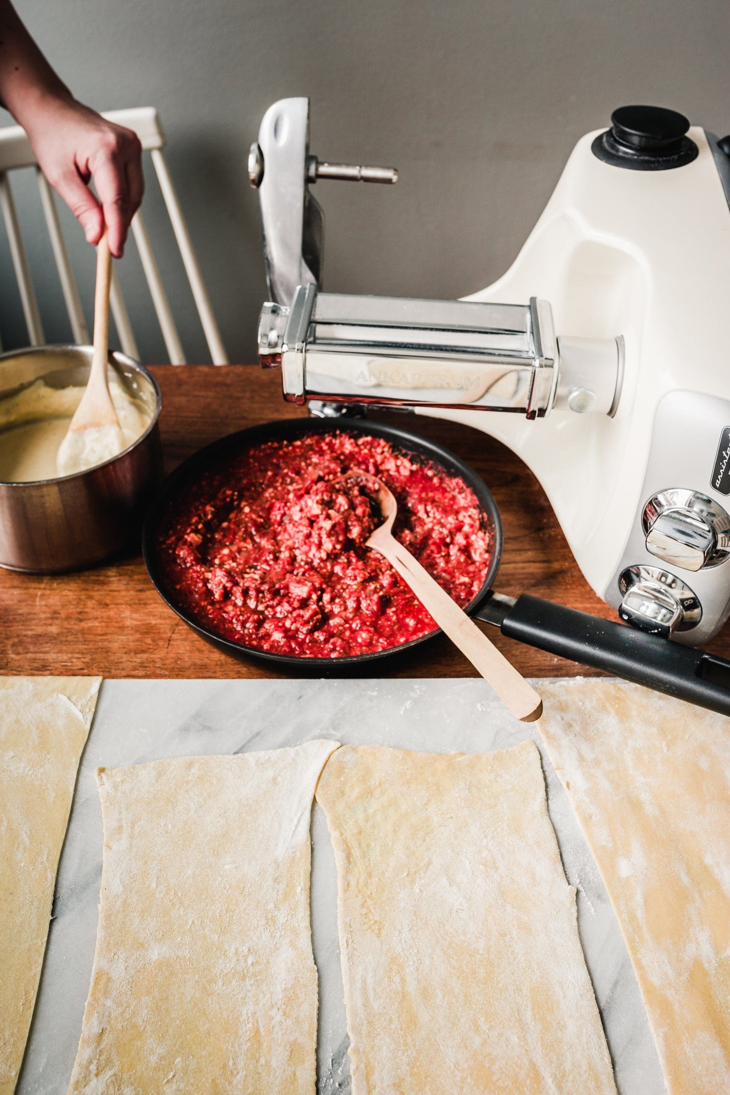 Electrical Appliances Ankarsrum Pasta Bundle (Lasagna Roller & Fettucine Cutter) - Original Assistent Stand Mixer Attachments for AKM6230