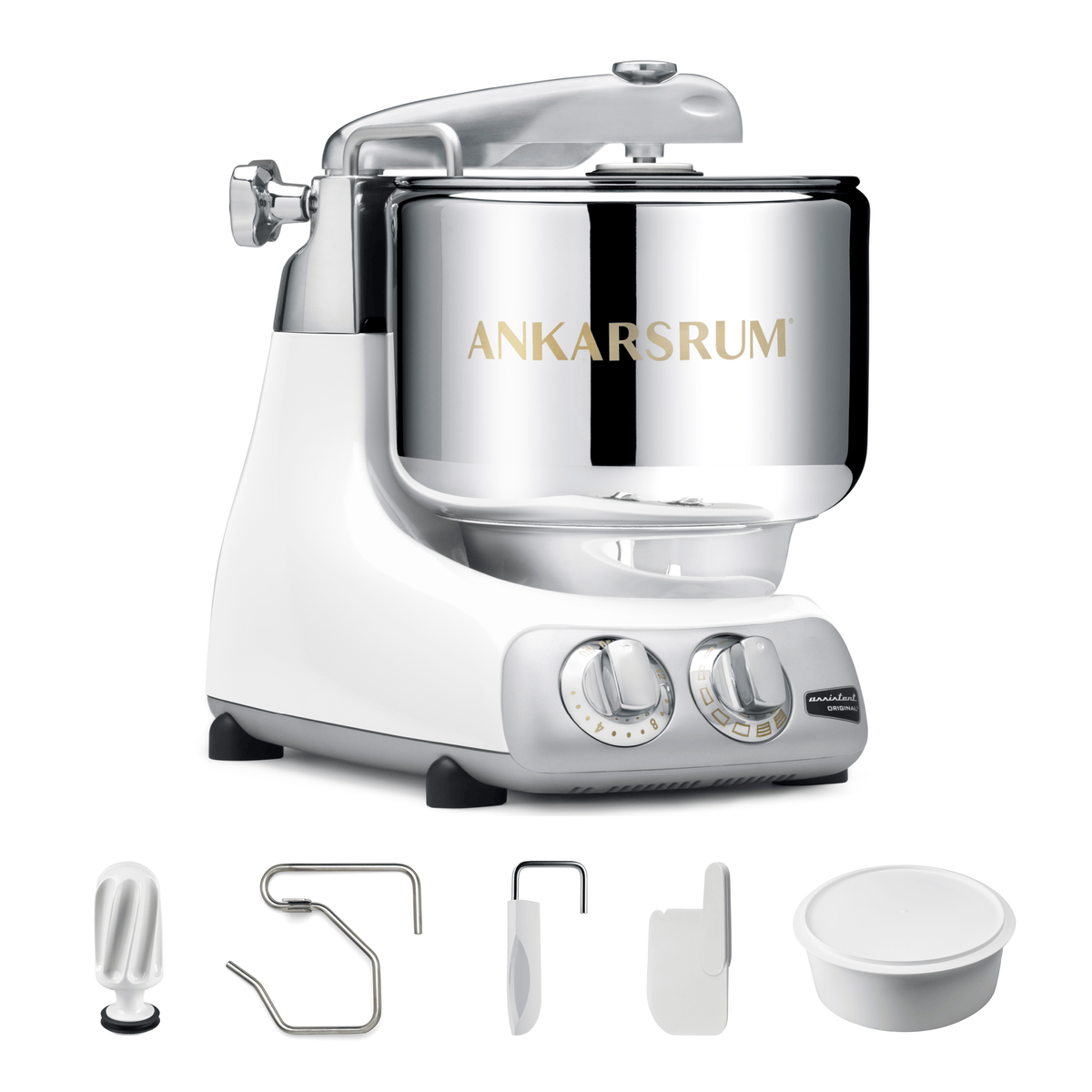Electrical Appliances Ankarsrum Premium Stand Mixer - Essential Package -  600 Watt Original Assistent Ranked #1 for Performance, Made in Sweden Since 1940 - Various Colors