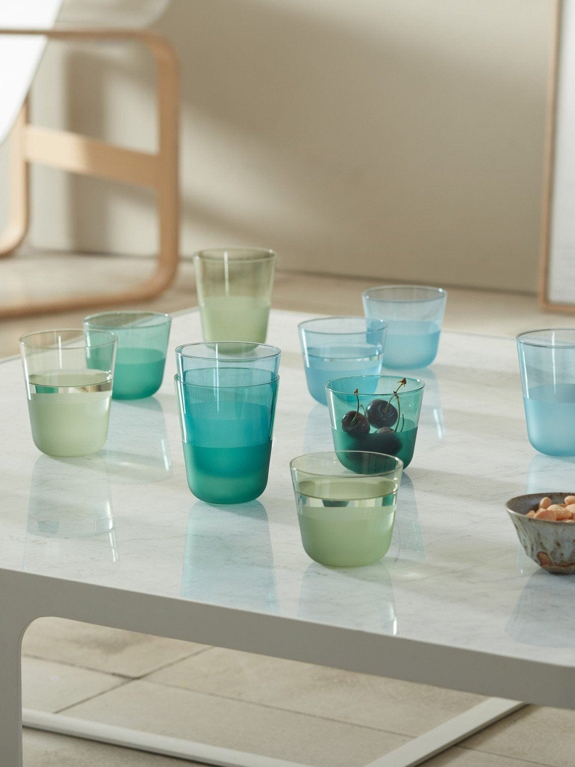 Glassware Arc Contrast Tumbler 13oz Moss - Set of 2