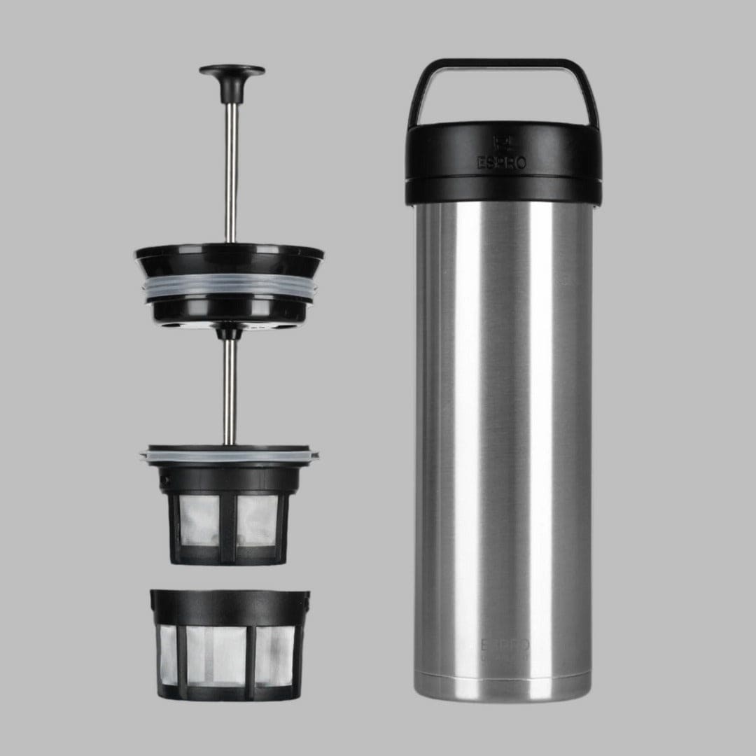 Coffee & Tea Espro P0 Ultralight Travel French Press, Black & Stainless Steel