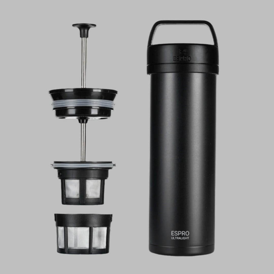 Coffee & Tea Espro P0 Ultralight Travel French Press, Black & Stainless Steel