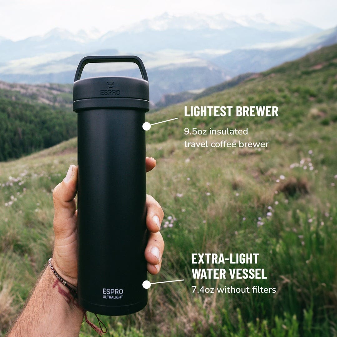 Coffee & Tea Espro P0 Ultralight Travel French Press, Black & Stainless Steel
