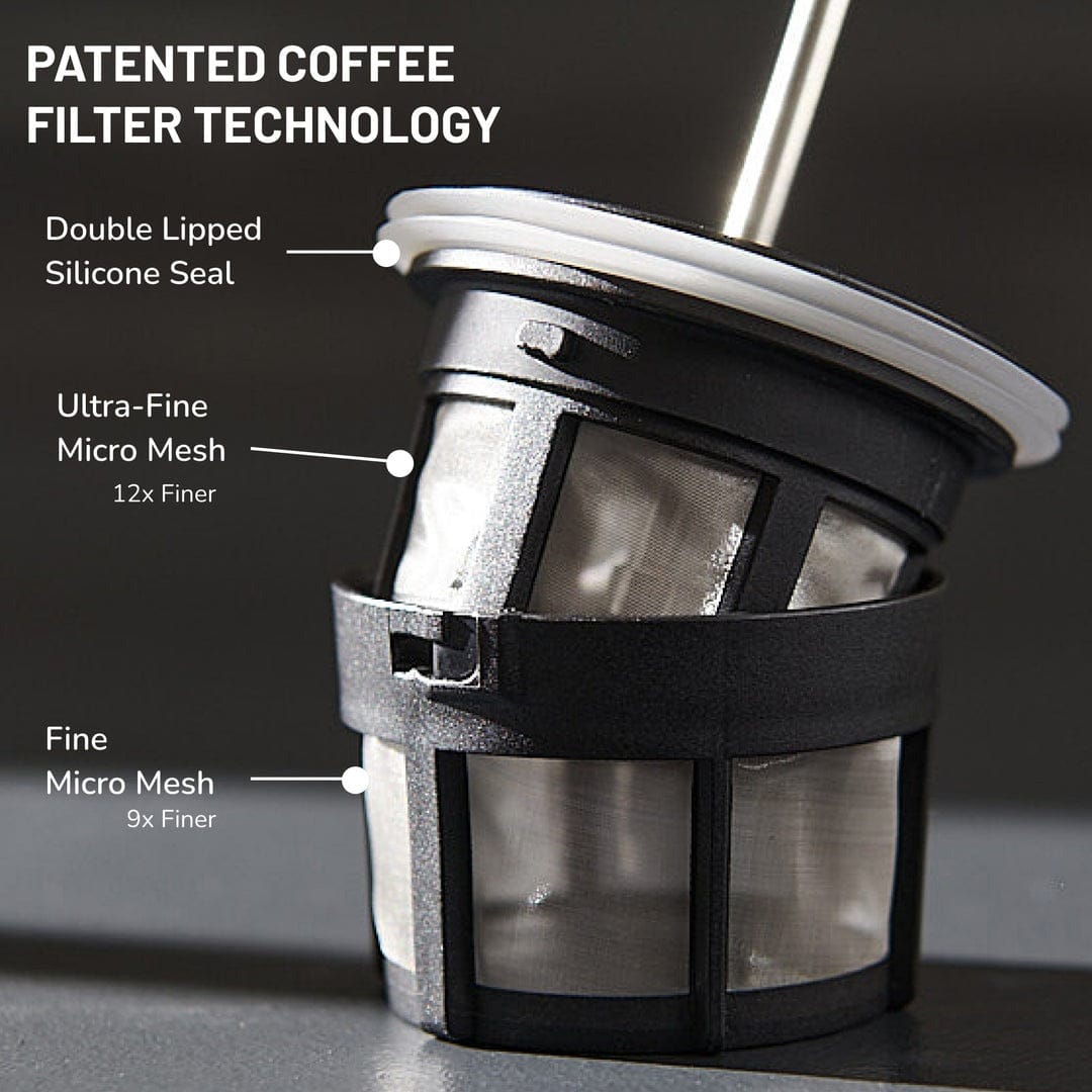Coffee & Tea Espro P0 Ultralight Travel French Press, Black & Stainless Steel