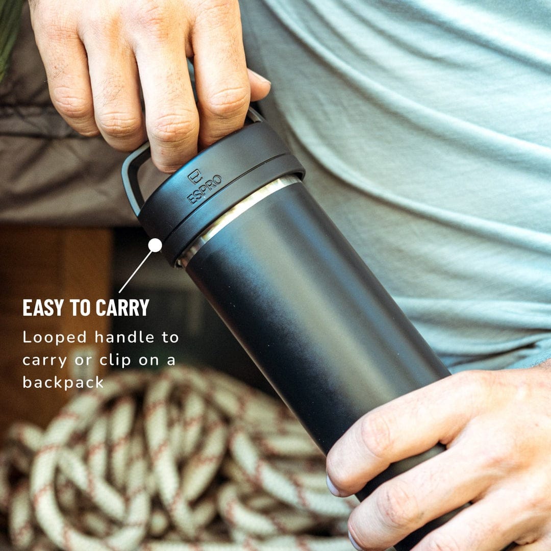 Coffee & Tea Espro P0 Ultralight Travel French Press, Black & Stainless Steel