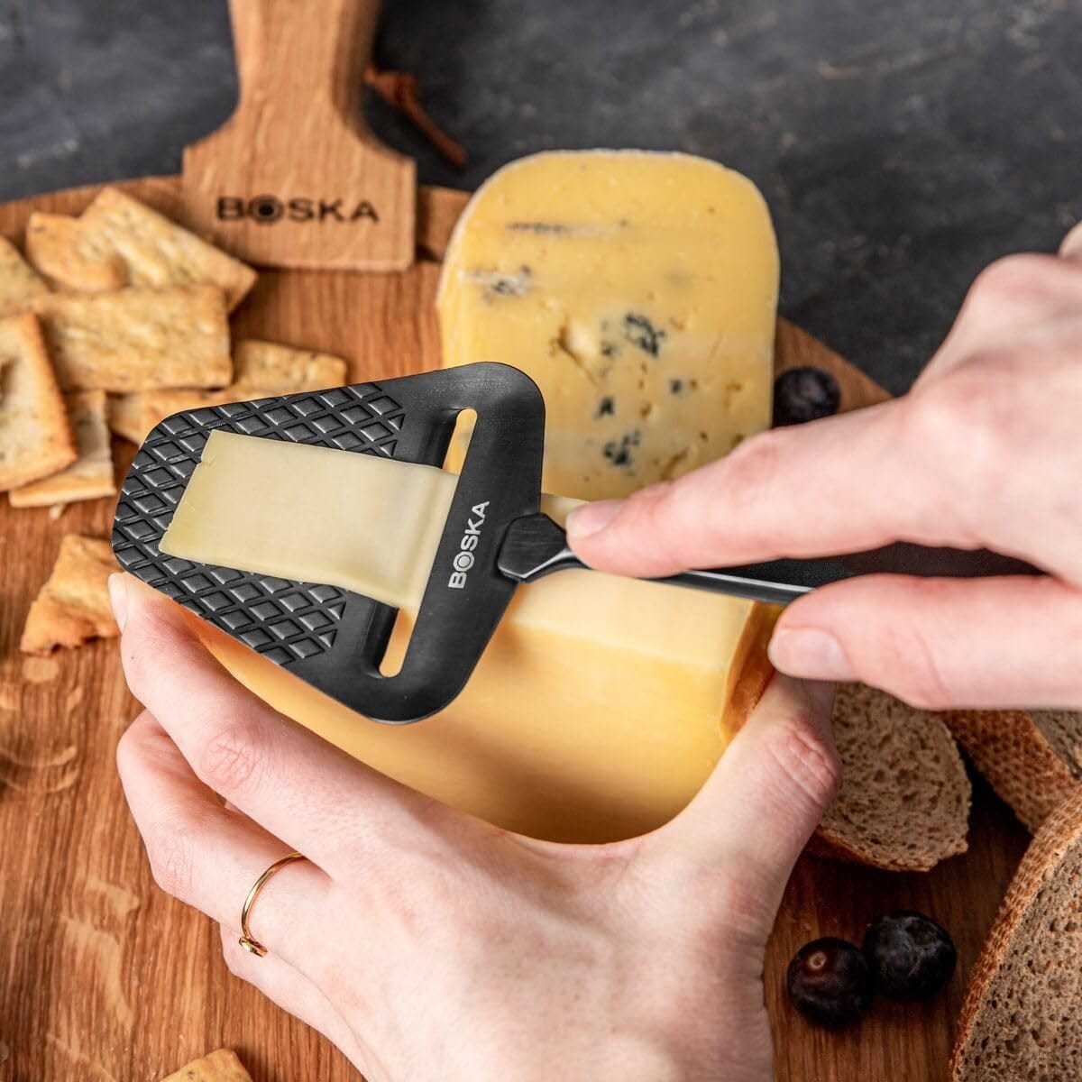 Tabletop Boska Monaco Cheese Slicer, Special Dark Edition