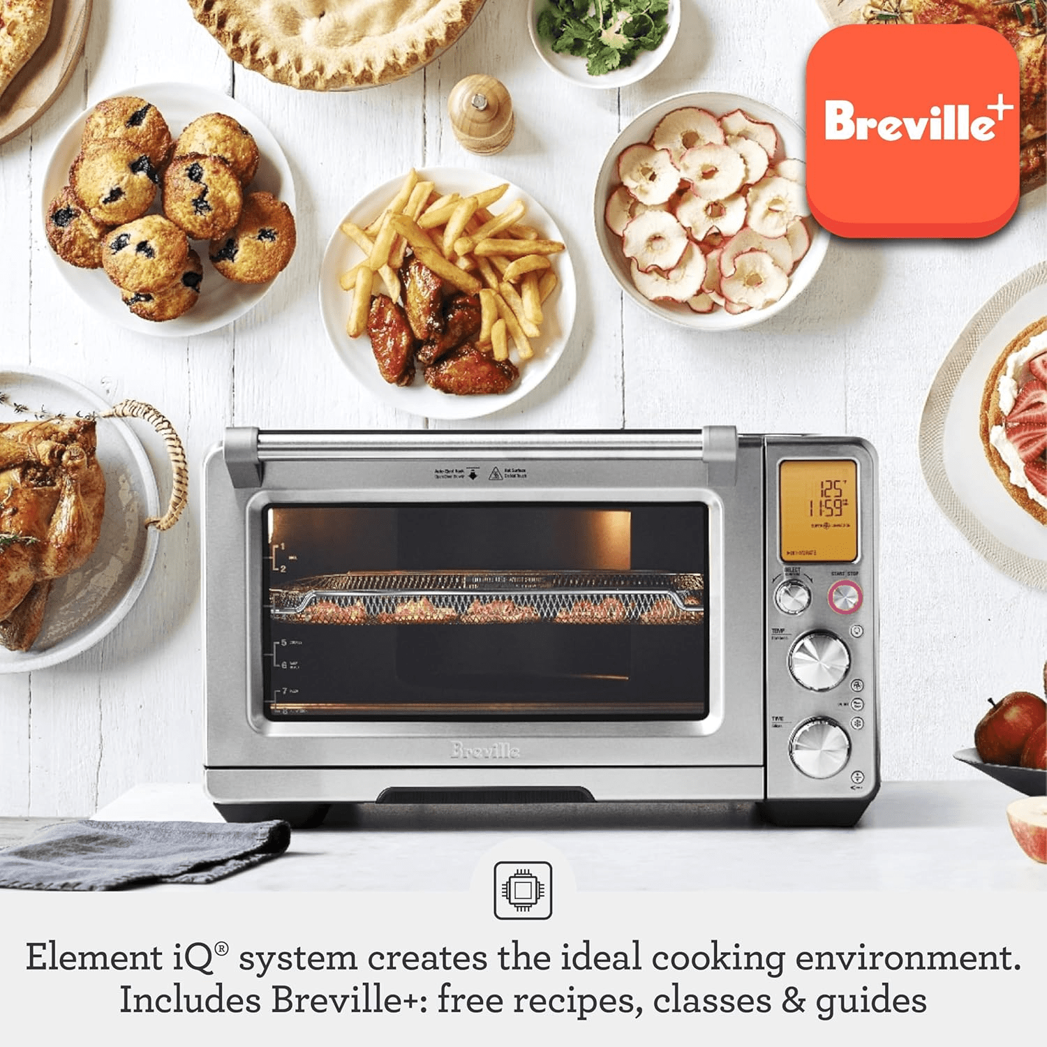 Electrical Appliances Breville Smart Oven® Air Fryer Pro, Convection Countertop Oven, Air Fryer Toaster Oven Combo - Brushed Stainless Steel