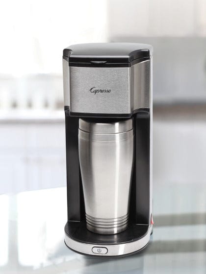Electrical Appliances Capresso On-the-Go Personal Coffee Maker with Stainless Steel Insulated Travel Mug