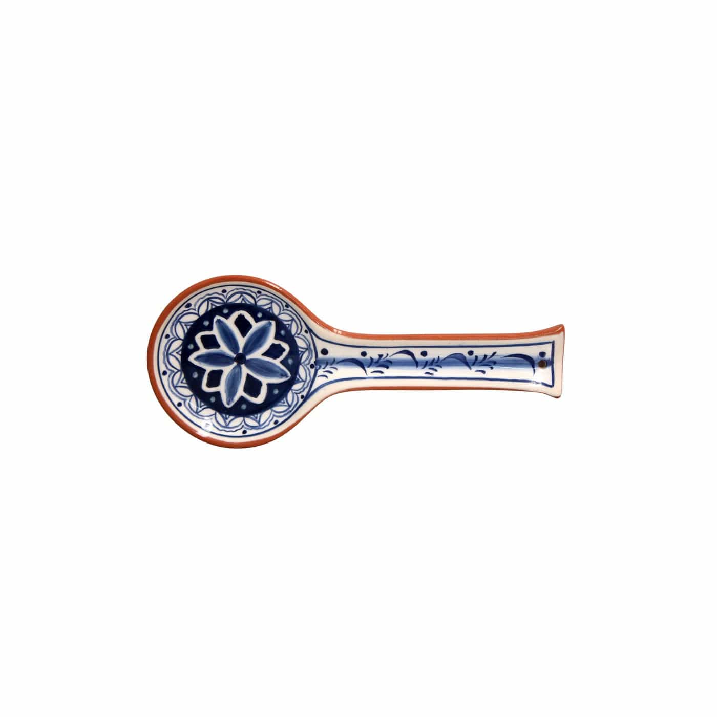 Table & Counter Accessories Casafina - Alentejo Terracotta - Handmade Blue & White Spoon Rest