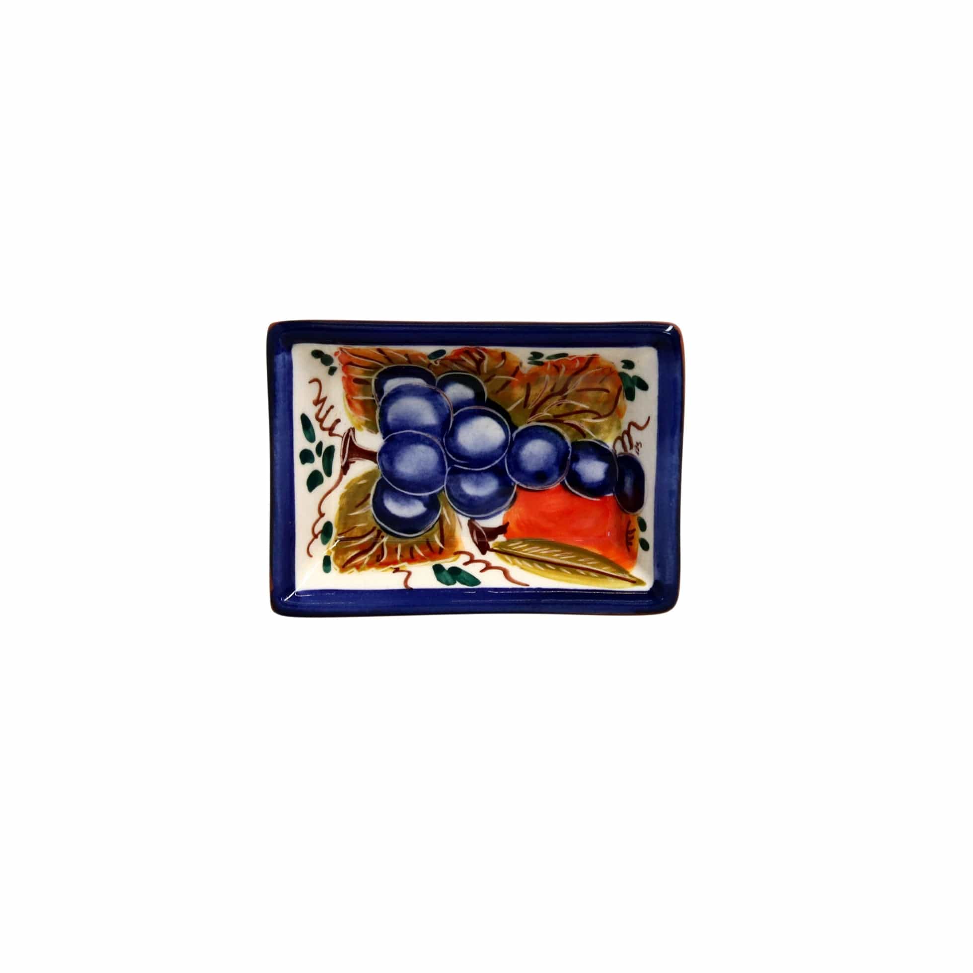 Table & Counter Accessories Casafina - Alentejo Terracotta - Handmade Grapes Design Rectangular Dipping Bowl