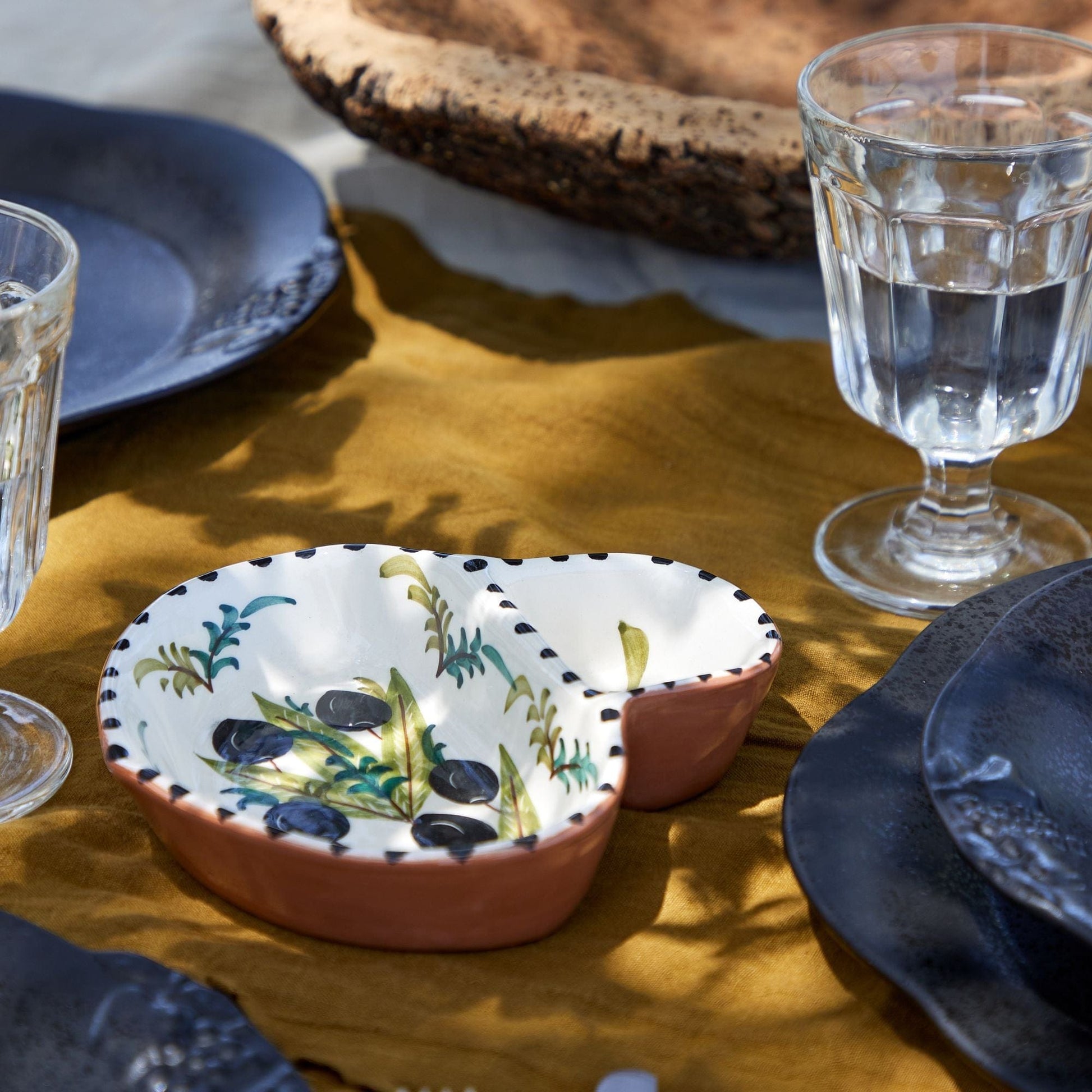 Table & Counter Accessories Casafina - Alentejo Terracotta - Large Olive Dish - Handmade in Portugal