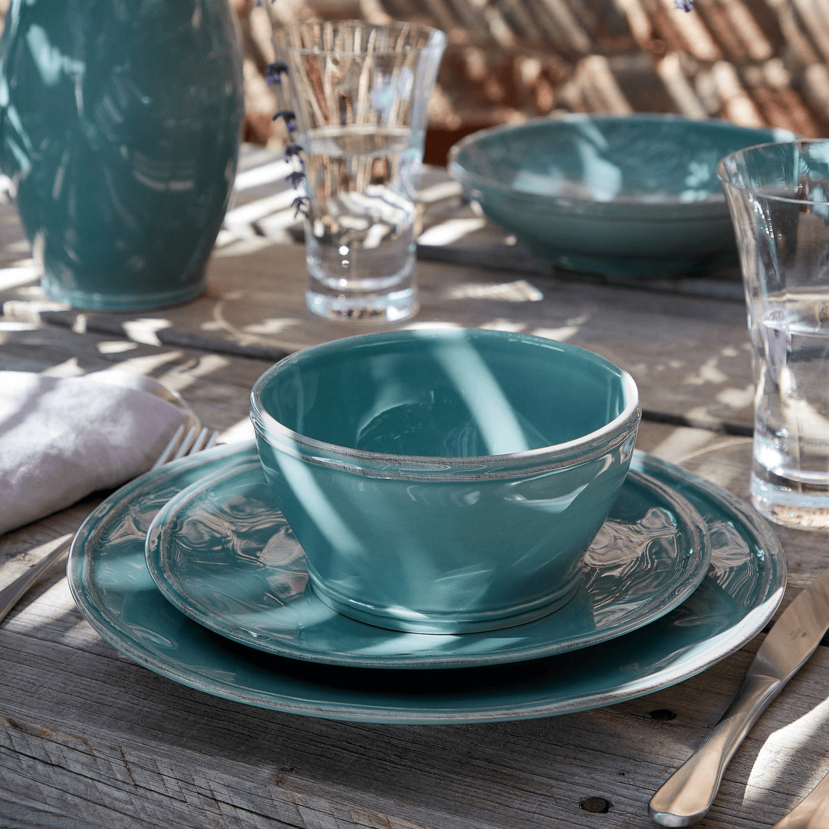 Tabletop Casafina Fontana Stoneware Salad/Dessert Plate - 9", Turquoise