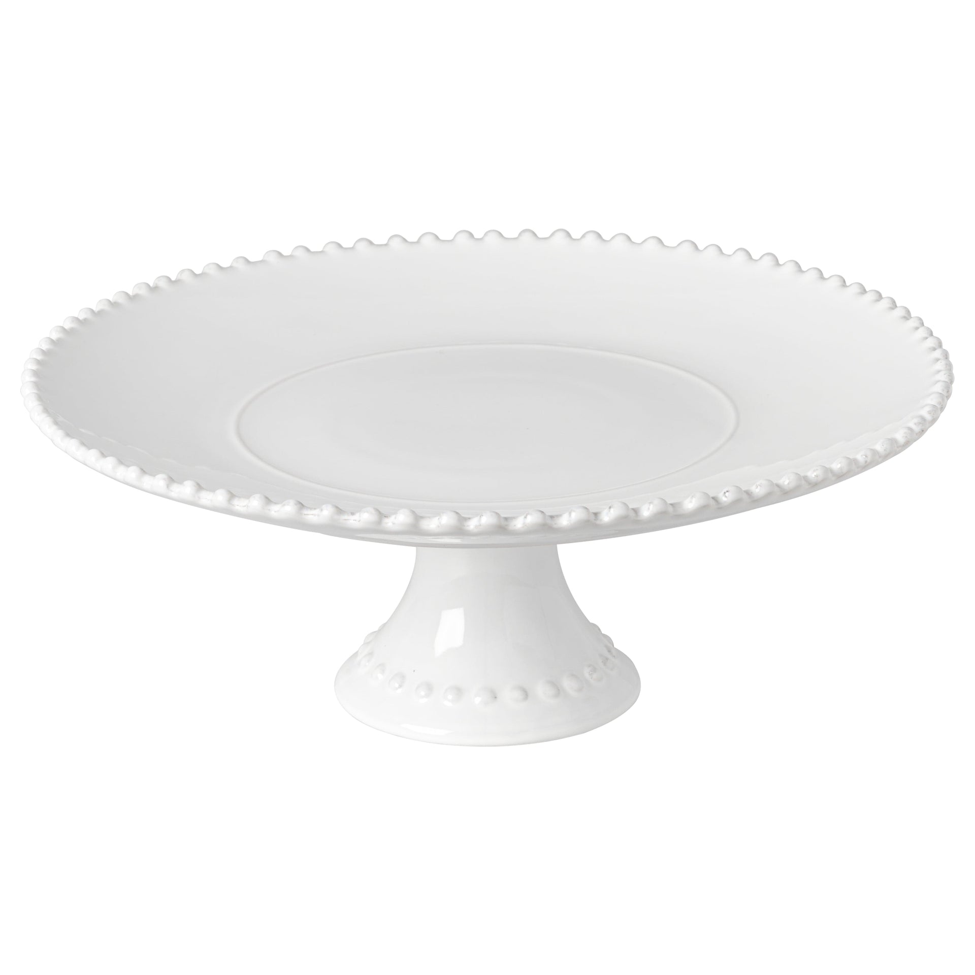 Casafina Pearl 13" Footed Ceramic Cake Stand