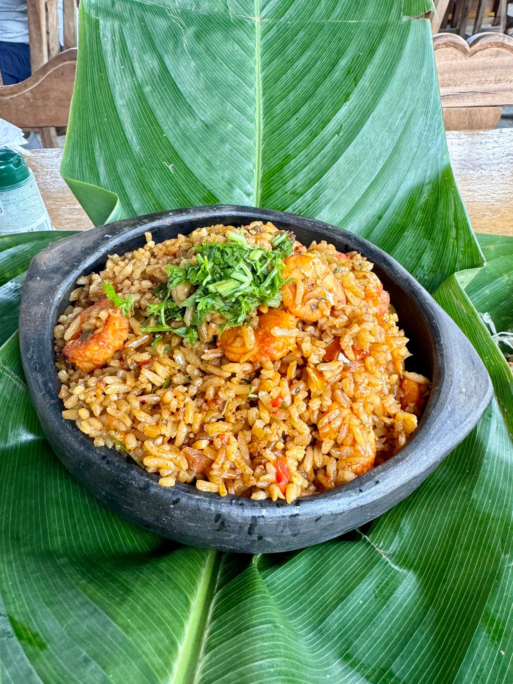 Chamba Cookware Authentic Chamba Ajiaco Bowl w/ Flat Bottom - Elegant, All-Natural Black Clay Dish for Soup, Salad or Serving - Handmade in Colombia