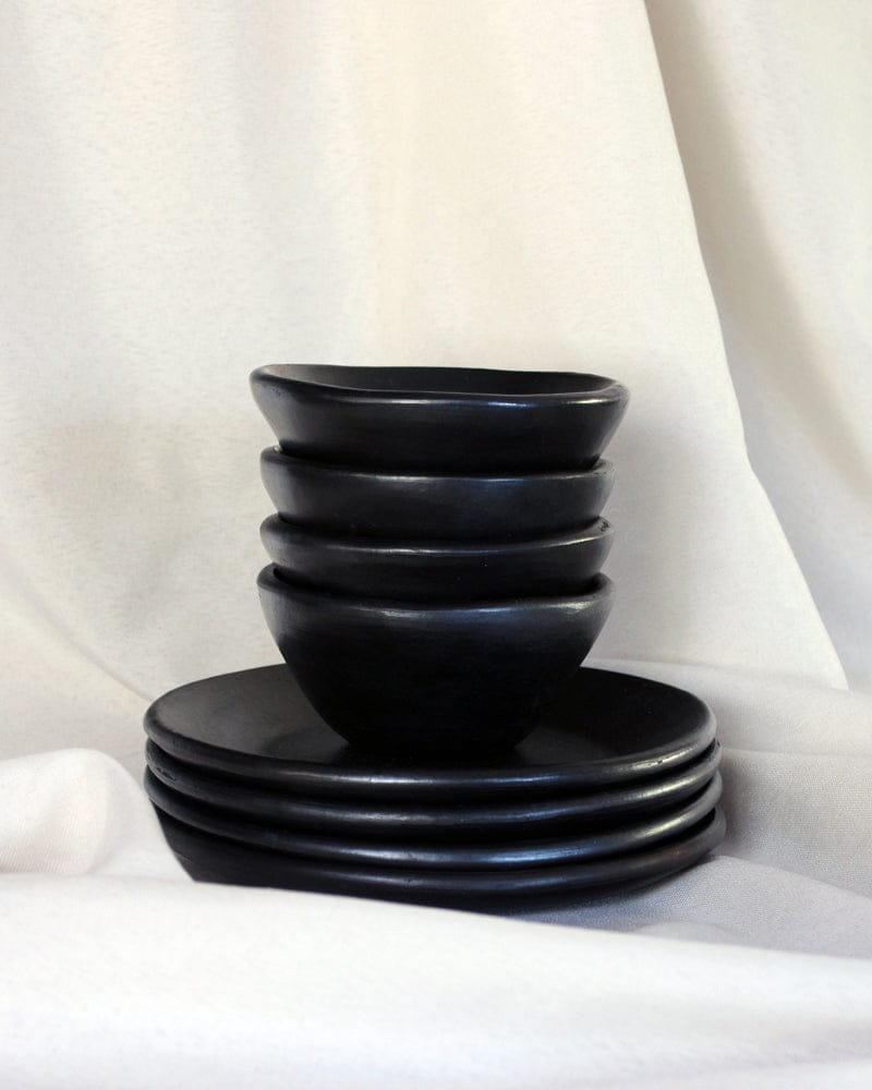 Chamba Cookware Authentic Chamba Cone Bowl - Elegant, All-Natural Black Clay Dish for Soup, Salad or Serving - Handmade in Colombia