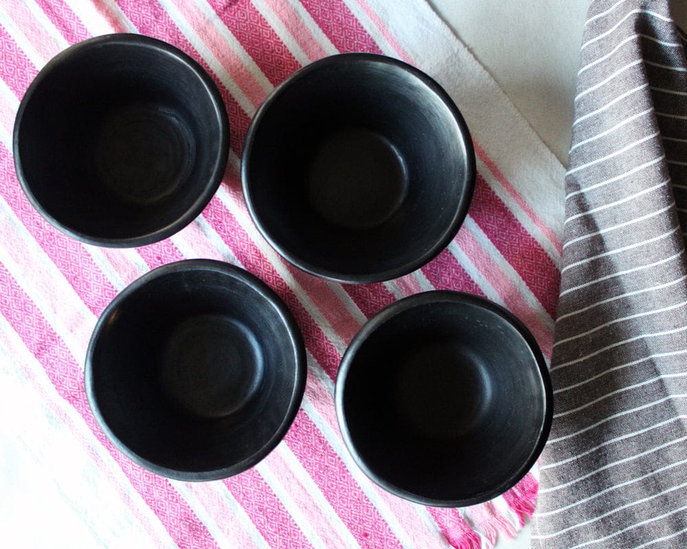 Chamba Cookware Authentic Chamba Cone Bowl - Elegant, All-Natural Black Clay Dish for Soup, Salad or Serving - Handmade in Colombia