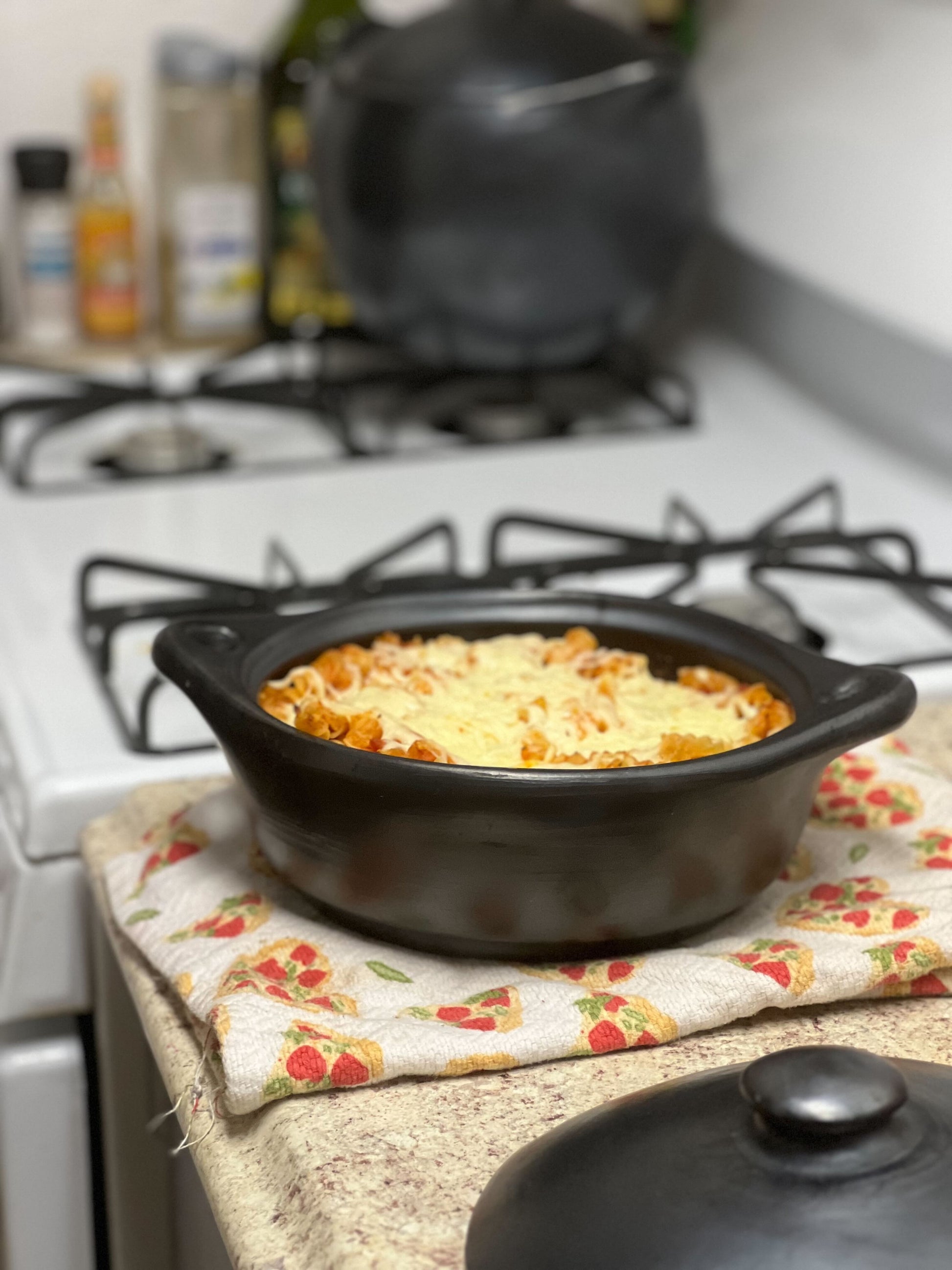 Chamba Cookware Authentic Chamba Casserole - Elegant, All-Natural Black Clay Casserole for Braising, Baking and Serving Paella, Stews and More- Stovetop & Oven Safe – Handmade in Colombia