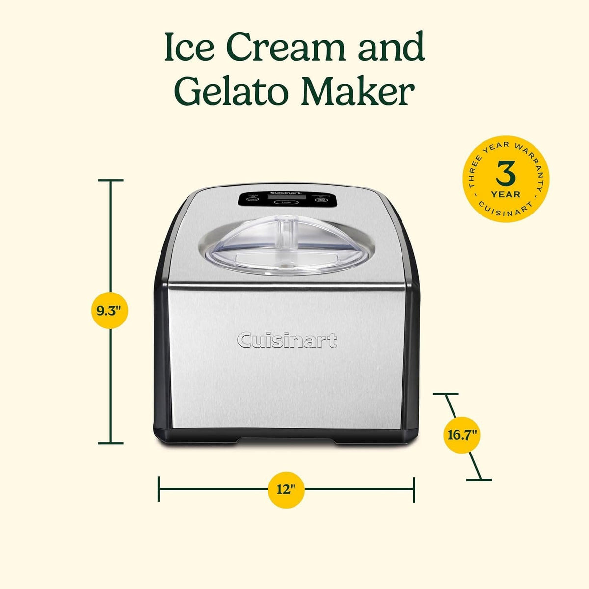 Electrical Appliances Cuisinart Automatic Ice Cream & Gelato Maker, 1.5 Quart
