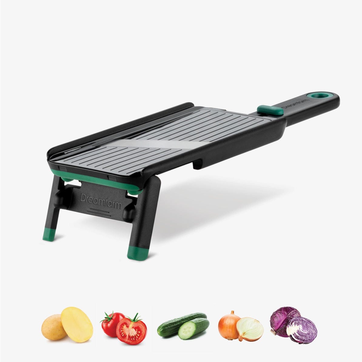 Tools & Accessories Dreamfarm Nocutu No Cut Mandoline with Flexible Finger Guard - Green