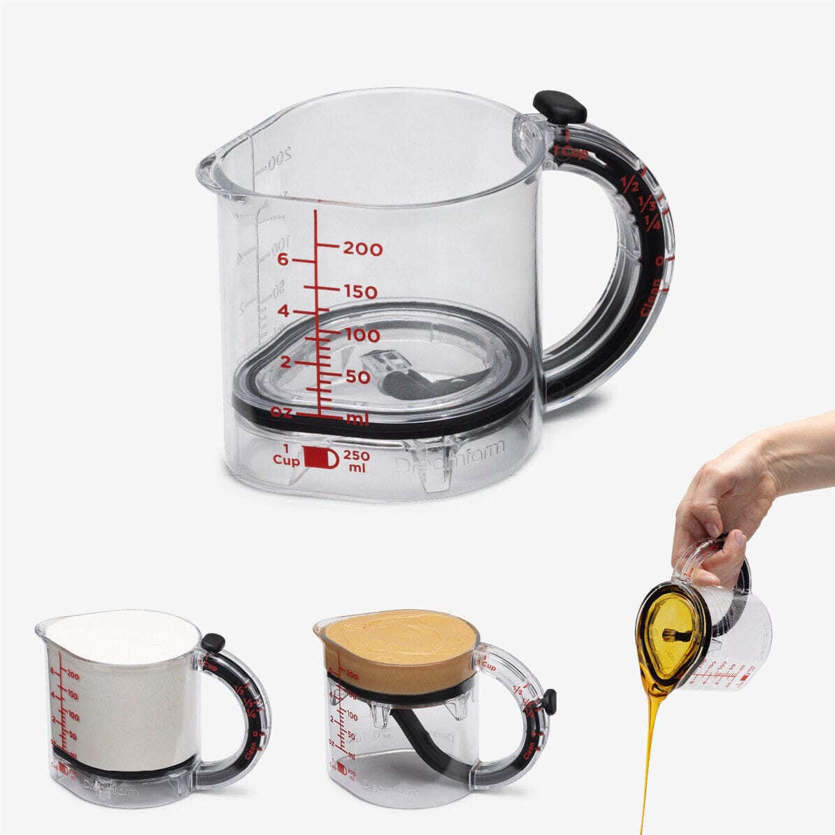 Tools & Accessories Dreamfarm Upcup All-in-One Adjustable Measuring Cup, 1 Cup