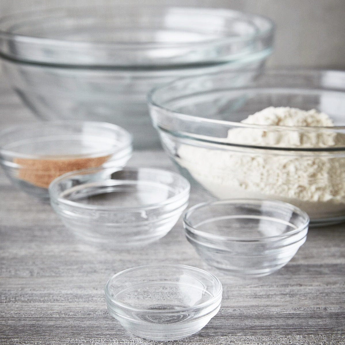 Table & Counter Accessories Duralex Le Gigogne® Stackable & Durable Tempered Glass Bowls - Made in France - Various Sizes