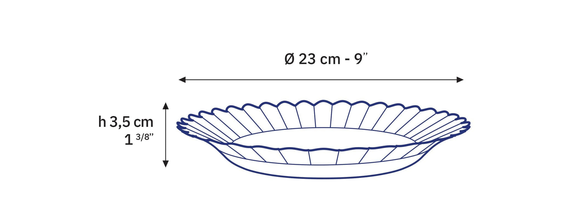 Tabletop Duralex Le Picardie® Marine Blue Soup Plate - 9"