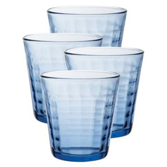 Glassware Duralex Prisme Made in France Glass Tumbler - Marine - 9 1/4 oz - SET OF FOUR