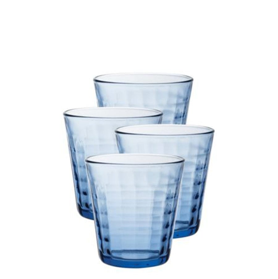 Glassware Duralex Prisme Made in France Glass Tumbler - Marine - Set of 4 - 5 5/8 oz